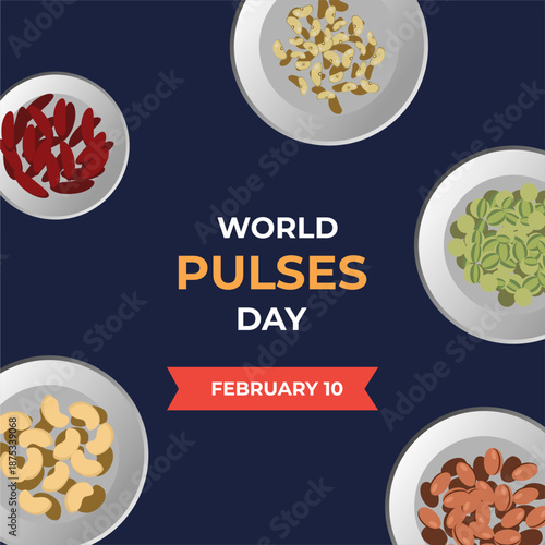 World pulses day flyer illustration