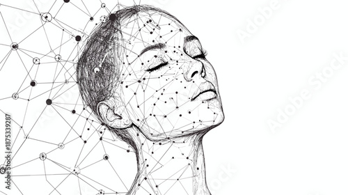 Woman with Eyes Closed and Freckles.