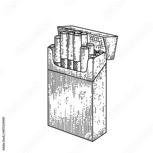 hand drawn cigarettes line art vector illustration