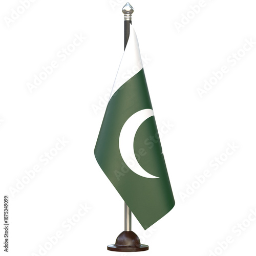 Tableau sur toile Pakistan Cloth Country Flag Desk Stand