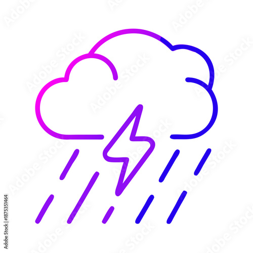 Stormy Weather Icon, vector