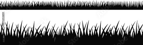 Silhouette, grass, nature, black, horizontal, blades, texture, field, wild, minimalist, landscape, border, design, outdoor, growth, organic, natural, pattern, ground, element