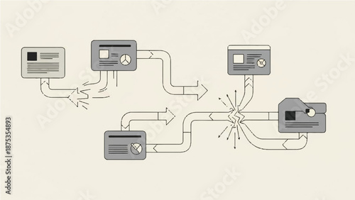 Process Inefficiency and Workflow Breakdown Business Concept
