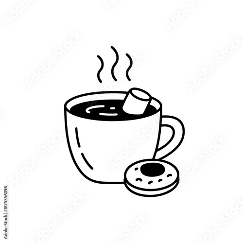 Coffee Cup with Cookie