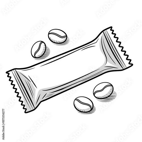 Coffee Bean Snack Bar Illustration