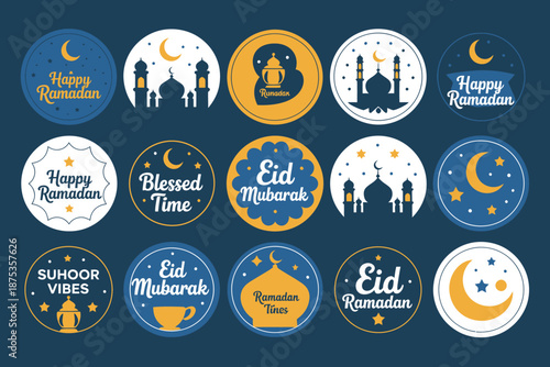 Ramadan and Eid Celebration Labels