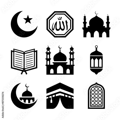 Islamic Symbols and Mosque Icons