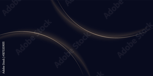 Navy blue premium abstract background with luxury dark golden lines, stripes, circles and random geometric shapes. Modern elegant background for poster, banner, wallpaper and exclusive design concepts