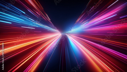 abstract light trails on dark background