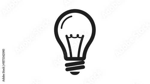 Stylized Light Bulb Icon Representing Innovation and Ideas.