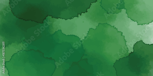 Abstract Green Watercolor Stain Background Vector Texture