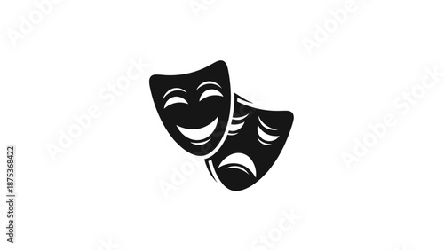 Comedy and Tragedy Masks Depicting Duality of Human Emotion.