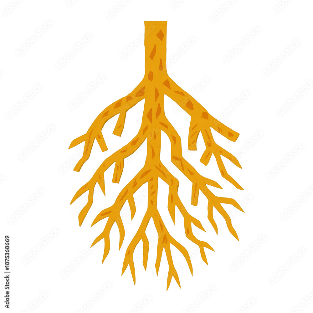 Fototapeta premium PNG Abstract vibrant branching roots