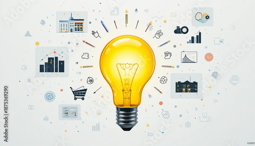 Business idea isolated on transparent background PNG