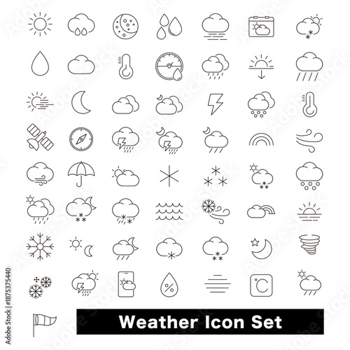 天気アイコンイラストセット