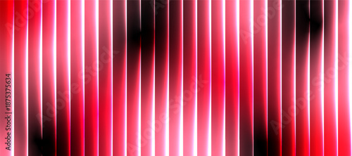 Neon Gradient Vertical Hot Pink Glass Stripes on Black Background, Sharp Ribbed Cinematic Glow Futuristic Texture with Vibrant Pink Gradient Neon Stripes