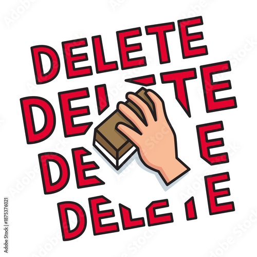 Human Hand Holding Chalkboard Eraser