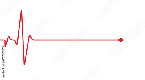 Emergency ekg monitoring. Red heart pulse. Heart beat. Electrocardiogram