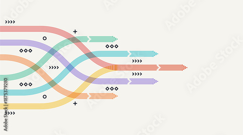 Abstract arrow direction. Technology background