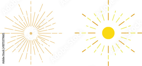 Bright Sunburst Designs A Symbol of Light, Energy, and Warmth
