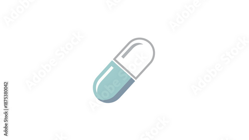 Isolated capsule pill illustration on a white background.
