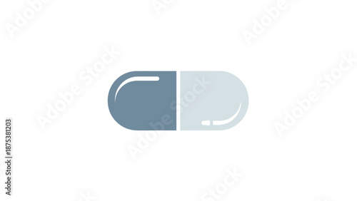 Isolated capsule pill medication on white background.