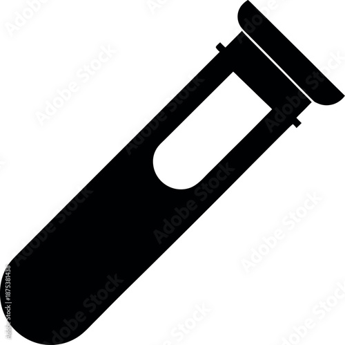 Blood Test Tube Icon with Cap for Medical Illustration