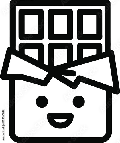 Gift box with smiling face and calculator inside