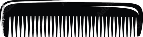 Black hair comb isolated on white background