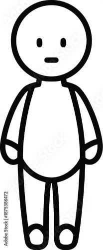 Sad person standing alone