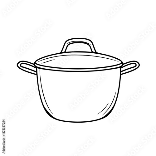 Rustic Steel Pot, Hammered Design, Minimalist Art | Clean, isolated vector art for creative projects.