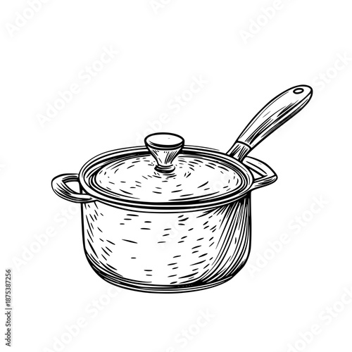 Classic Minimalist Pot | Clean, isolated vector art for creative projects.