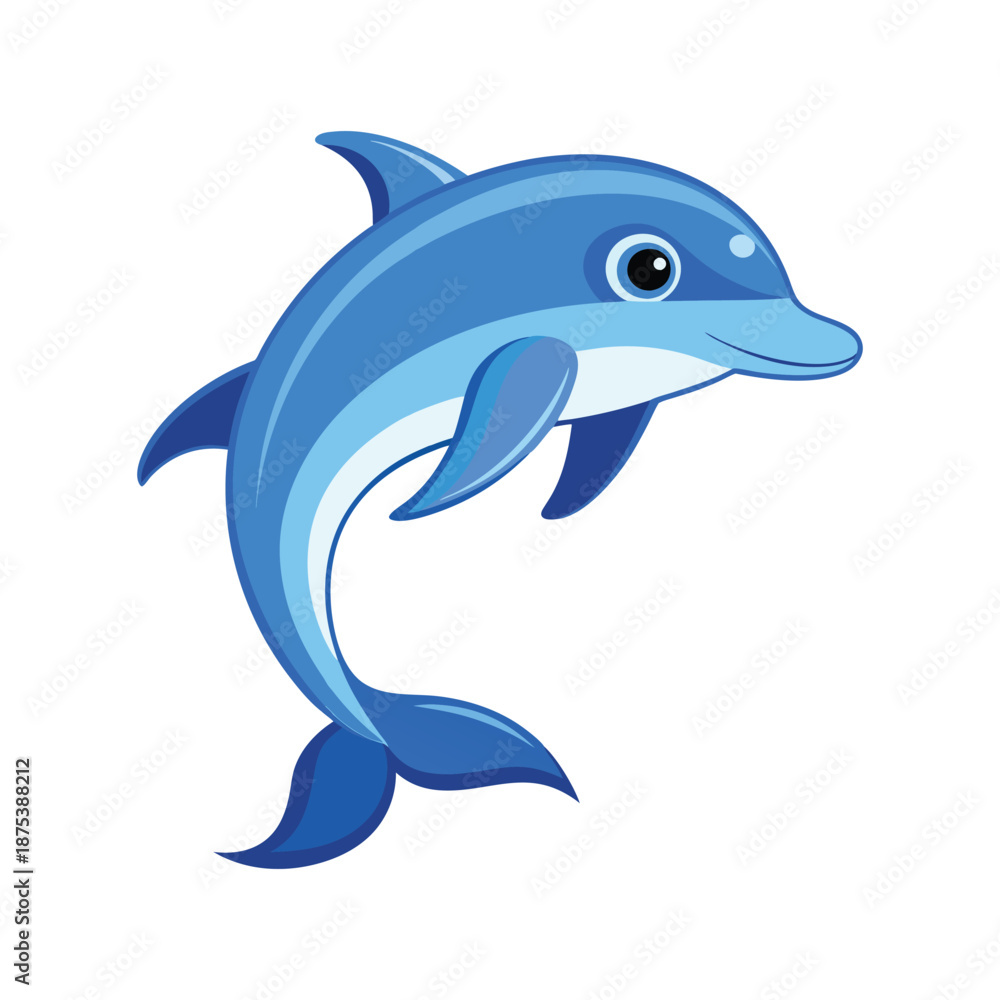 Fototapeta premium dolphin vector illustration isolated on white background