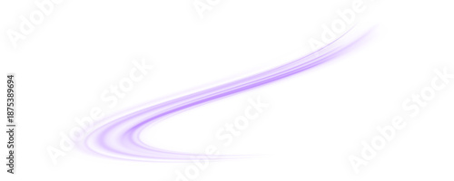 Neon purple laser lines create speed motion across a city road network. Light violet trail wave energy swirl forms a futuristic traffic scene. Vector illustration PNG.