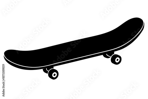 skateboard icon silhouette vector 