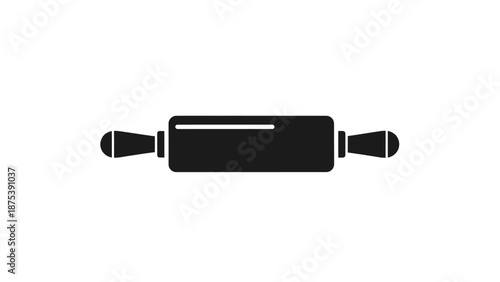 Isolated Rolling Pin Icon on White Background.