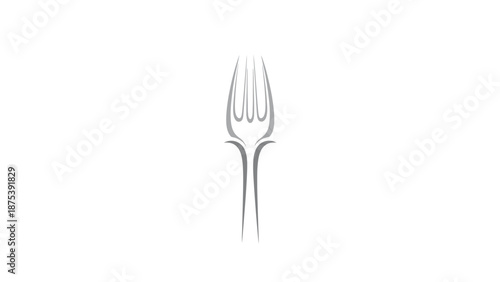Elegant Silver Fork Isolated on White Background for Culinary Use.