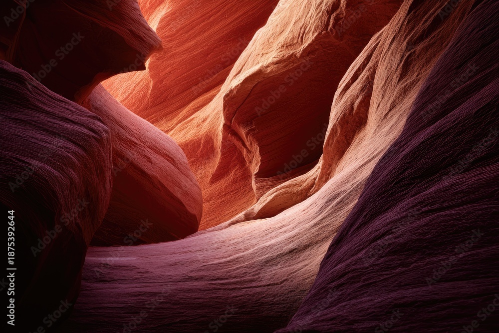 Obraz premium Intricate sandstone formations in warm tones, creating an abstract and textured natural scene
