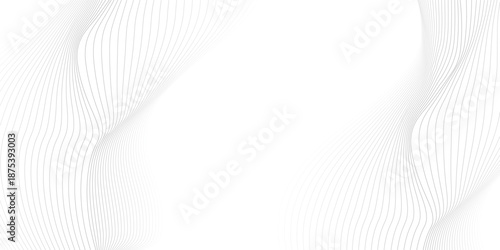 Abstract wave element for design. Digital frequency track equalizer. Stylized line art background. Vector illustration. Wave with lines created using blend tool. Curved wavy line, smooth stripe. 