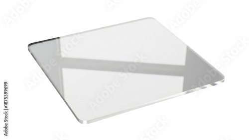 Konstfotografi Clear acrylic sheet isolated PNG on transparent background, perspex glass plexig