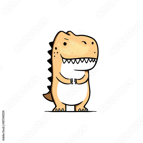 Tyrannosaurus Rex. Tyrannosaurus Rex simple black and white line art vector logo