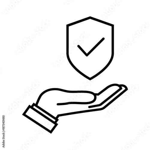 Protection vector icon. Defense Illustration sign.  Security symbol. safety logo.