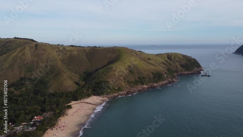 Beautiful beach on the Atlantic rainforest coast.