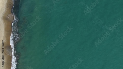 Top view of the idyllic beach.