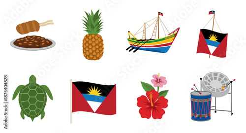 Antigua and Barbuda national symbols and cultural icons collection
