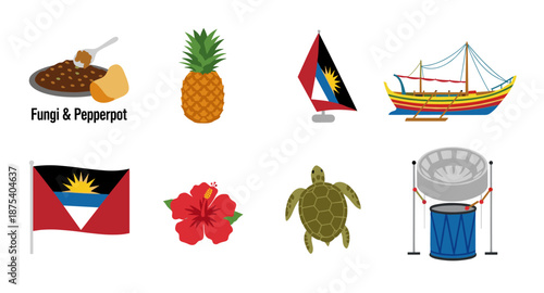 Antigua and Barbuda National Symbols and Cultural Icons Collection