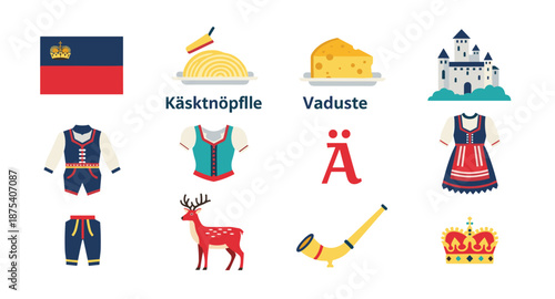Collection of Liechtenstein National Symbols and Cultural Icons