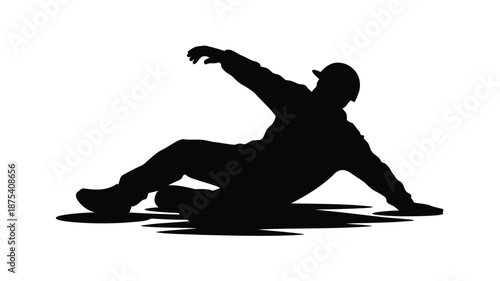 Dynamic dancer in mid performance with arm extended