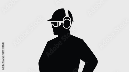 Worker in protective gear standing confidently on site