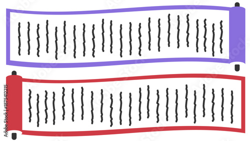忍者の巻物をイメージした和風フレーム背景イラスト